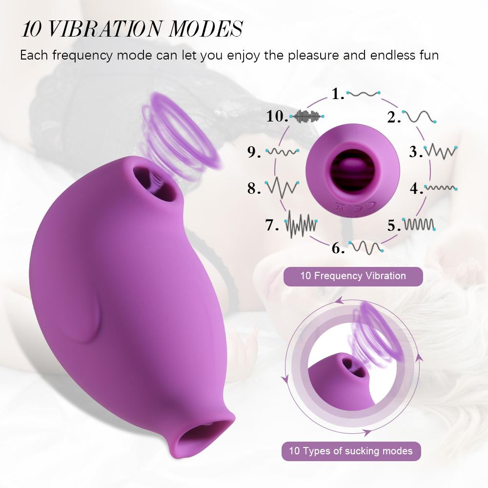 Sucking Vibrator for Women Clitoris Nipple Sucker Tongue Licking Stimulation Massager Masturbator Vibrating Sex Toys For Adult