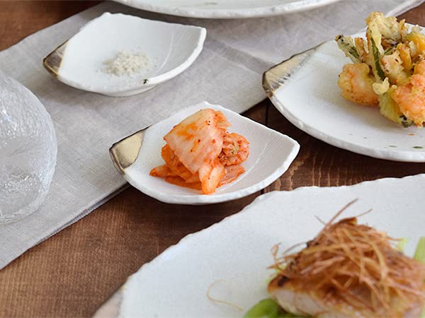 Tableware East Japanese Tableware Small Irregular Diamond Dish, Shape, Gold-Painted Oribe, Ks-009