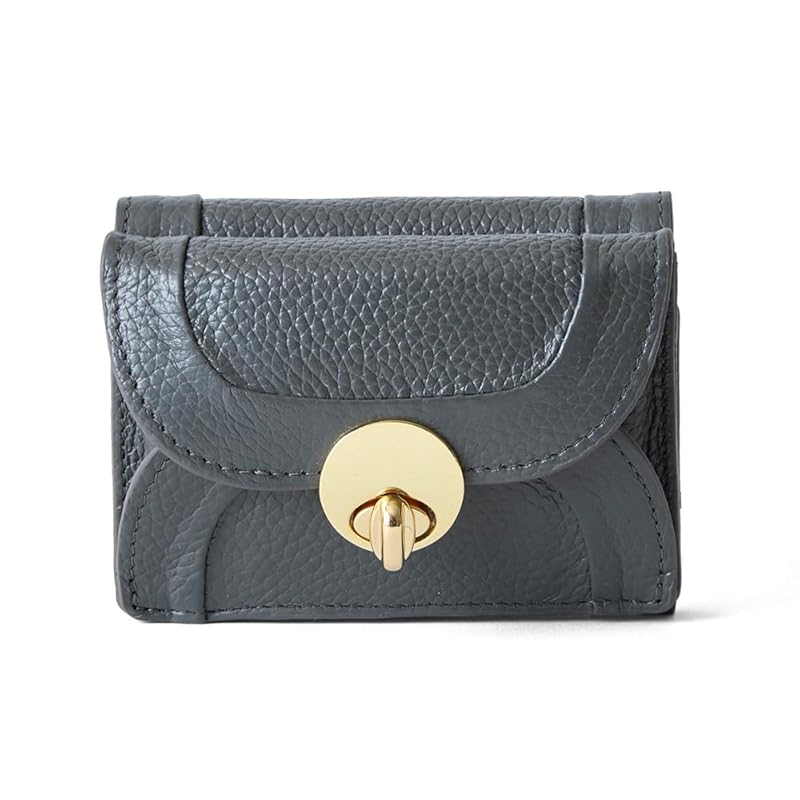 

[Hazel] trifold wallet new round form mini wallet ladies charcoal