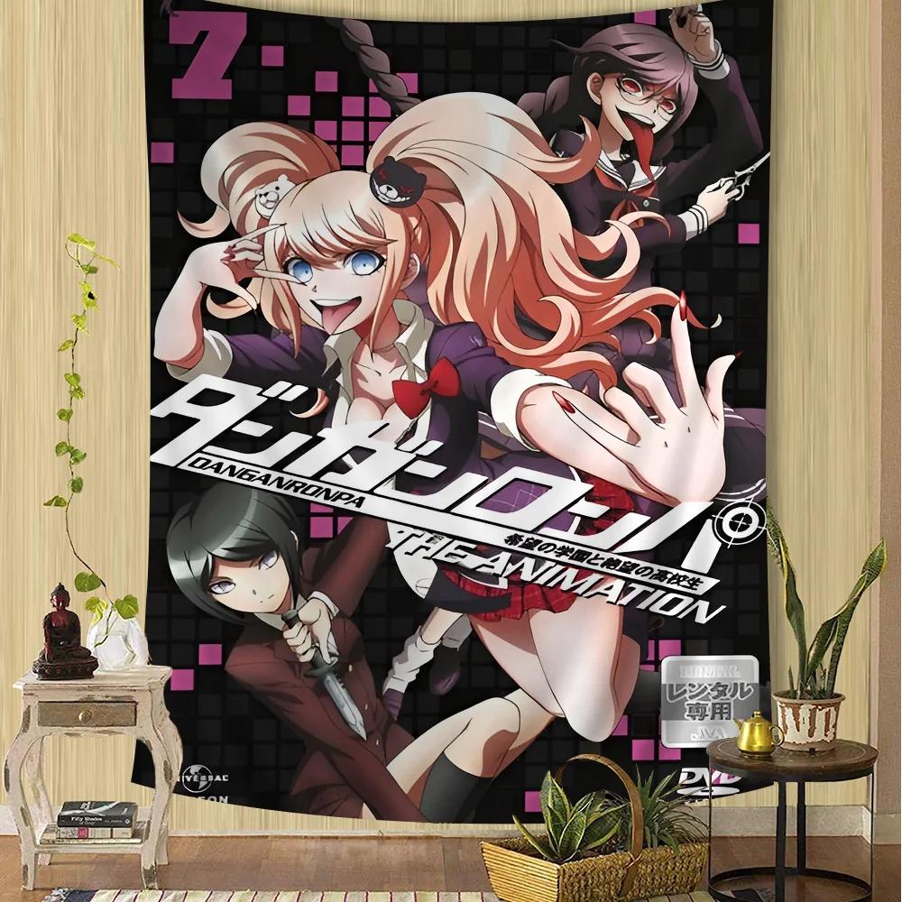 VIKAMA Dark Academy Anime Banner Danganronpa Logo Backdrop Suitable For Anime Merchandise Event Decor Cloth Decoration
