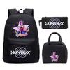 Animation Cartoon Printing Trend Student School Bag Lunch Bag Stationery Pencil Bag Combination Three-Piece Set