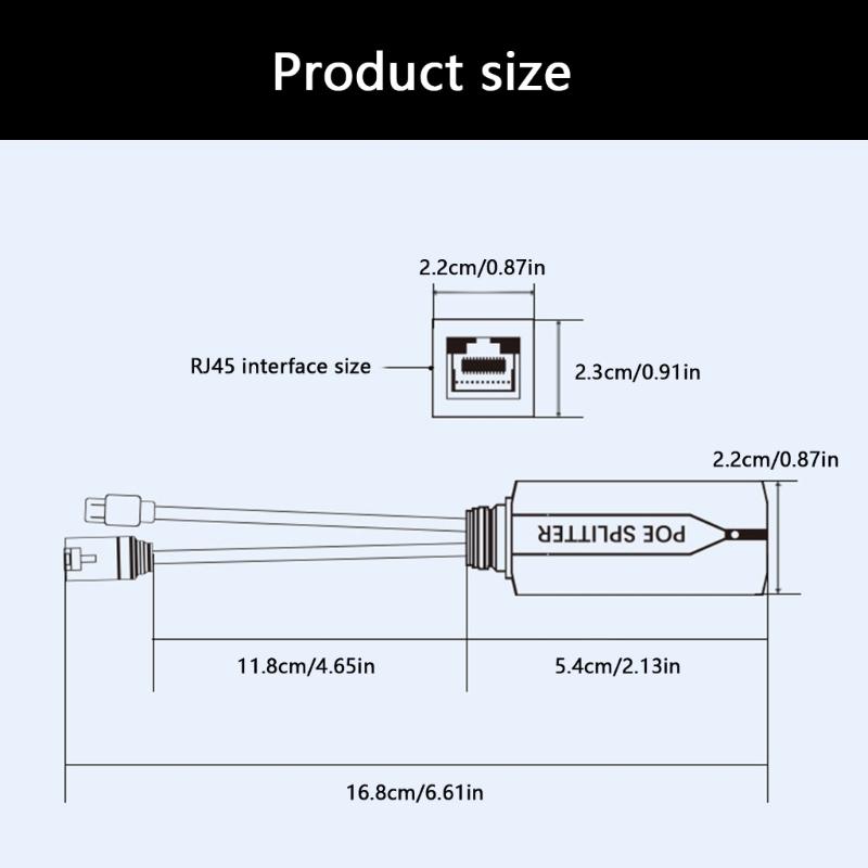 Miniature Micros USB/Type C Active Poe Splitter Power Converters DC40V To DC5V For Security Camera And Networking Devices