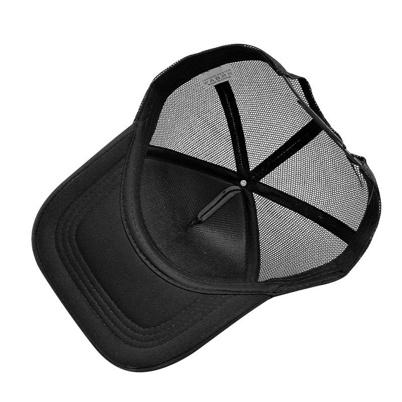 Five-piece sponge mesh cap Printed outdoor travel truck driver mesh hat Sunscreen baseball hat