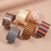 Bohemian Striped Acrylic Bangle Geometric Smudged Hand Ring Unique Open Wide Bracelet  Girls