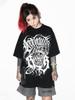 American Gangster Chicano 230g Cotton Loose Short Sleeve T-Shirt Flower Type T-shirt West Coast Small Neckline Pure