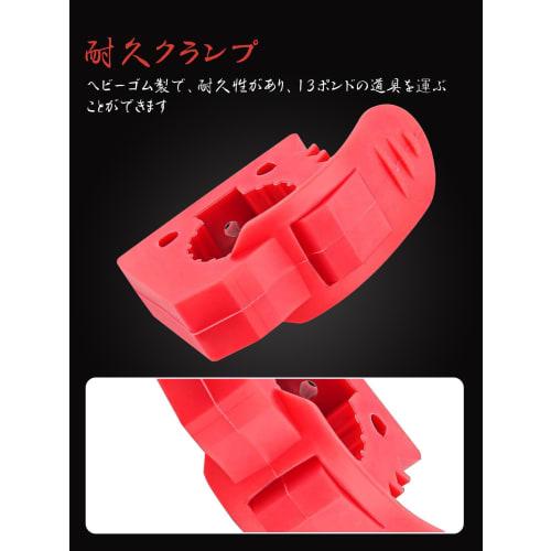 Chelhead Shovel Holder, Red, Jack Handle Mounting Rubber Cuff, Quick Release, Tool Compatible, 29-35mm, Roof Carrier Mounting, Lightweight Design, Dur