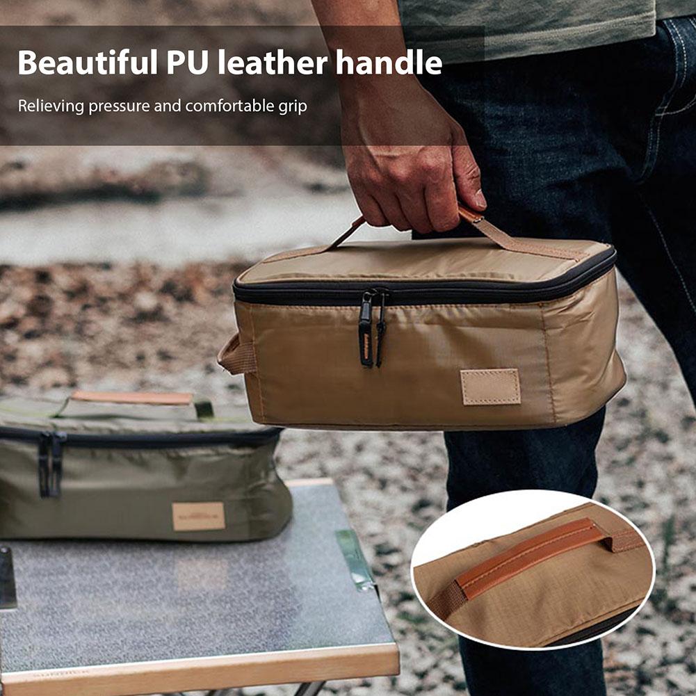 Camping Bag Cutlery Tableware Handbag Portable Pouch Large Capacity For Outdoor Picnic Carrying Case Travel Supplies