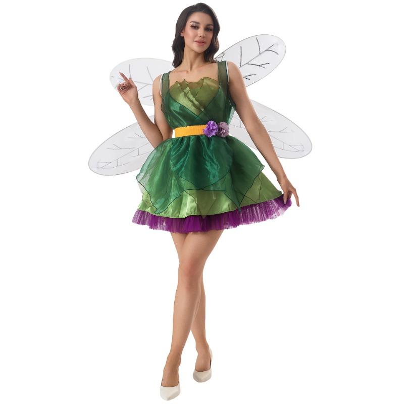 Halloween Green Elf Wizard of Oz Stage Show Costumes Adult Dresses