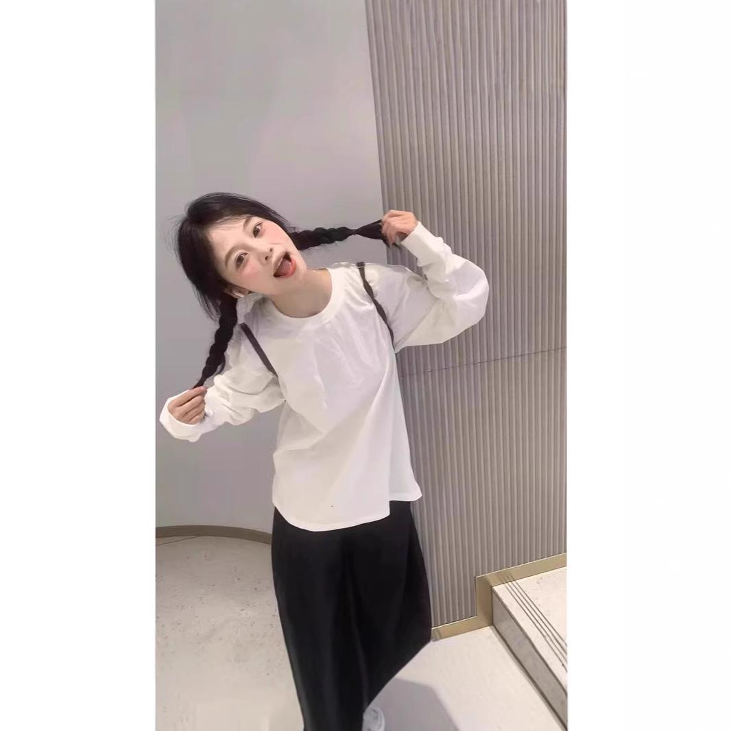 

Korean Style Women s Slim Fit Long Sleeve T-Shirt - Autumn/Spring Fashion XXL