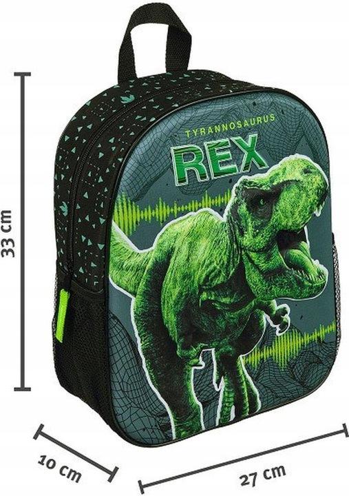 Plecak Przedszkolny 3D Jurassic World Dinozaur 34X26X10Cm