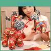 Chinese New Year Pony Plush Toy With Cloud Pattern Cotton For Gift And Decor