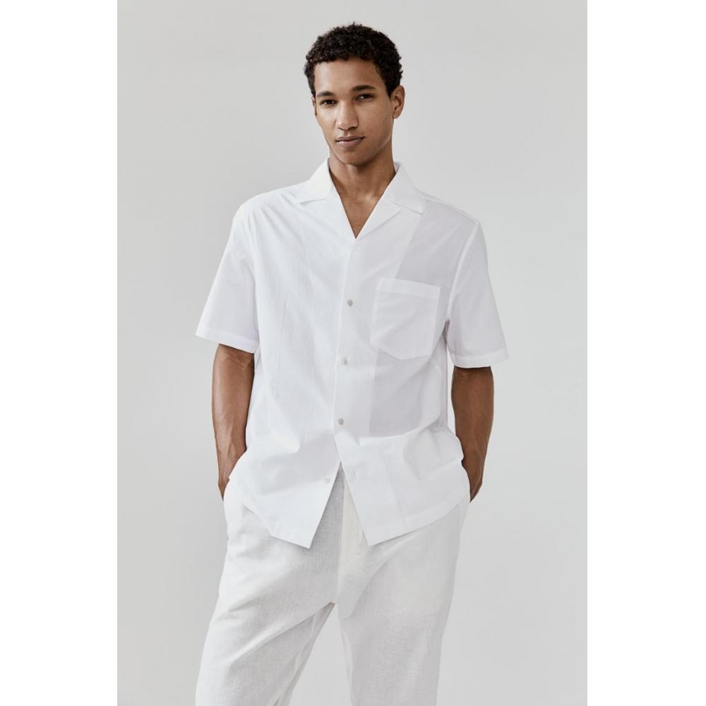 

Рубашка HM Regular Fit Camp, белая