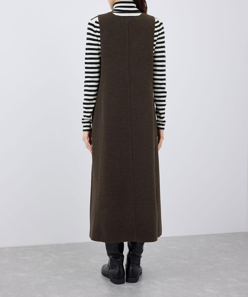 Rope Picnic Jersey Melton Dress and Dark Brown Size 36 Women's 2-Way (Front Back) GDE54100, (Main Color) (20),