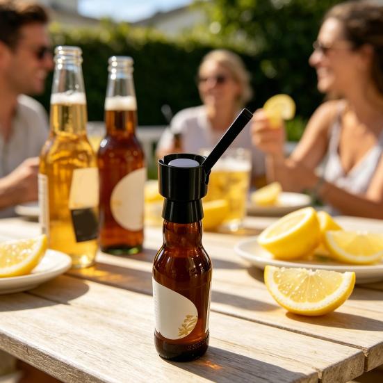 Bottle Opener Durable Construction Tool with Fun Cap Shoot Design Fits Multiple Bottle Opener for Parties Gatherings