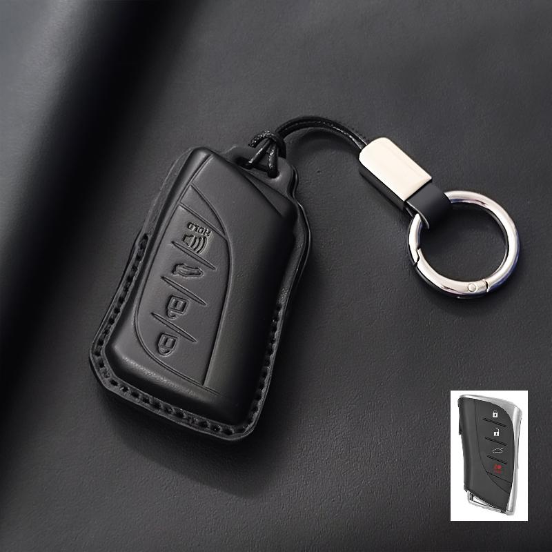 Genuine Leather Car Smart Key Case Cover Fob for Lexus NX ES UX US RC LX GX IS RX 200 250h 350h LS 450h 260h 300h UX200 Keychain