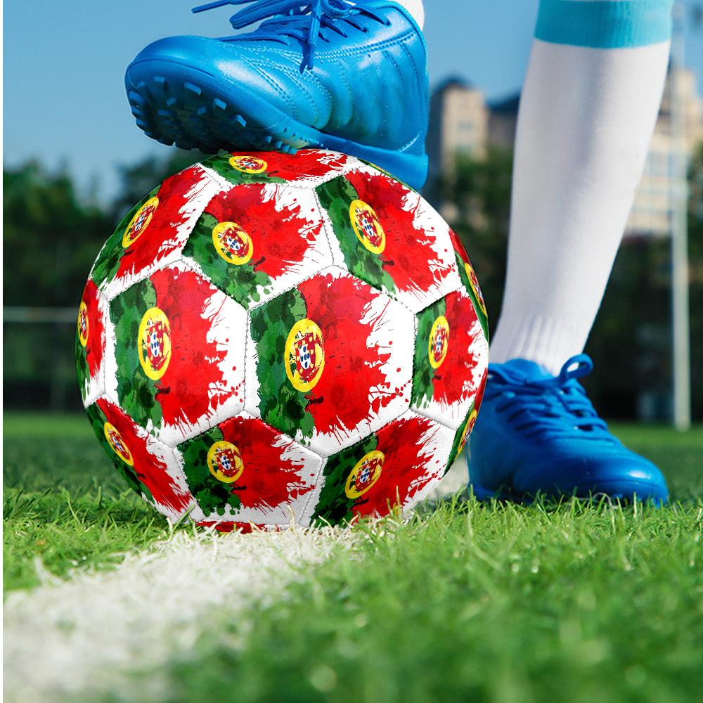 Portugal national football team Theme soccer ball Size 5 Soccer Ball Soft Touch Professional Training Football for Outdoor Sports