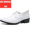 Fashion 7CM Height Increasing Men Dress Elevator Shoes White Black Mens Business Formal Shoes Fashion Youth Men's Suit Wedding Oxfords
