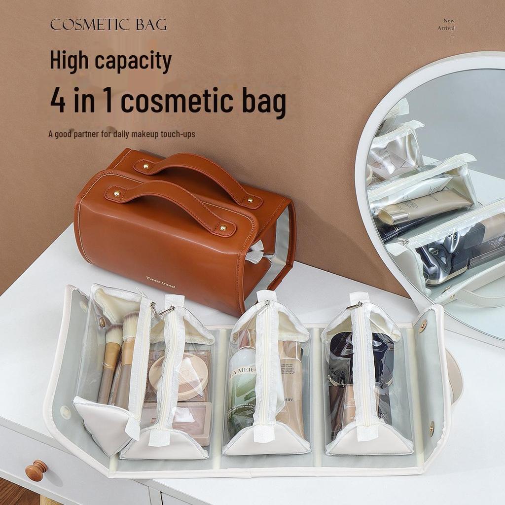 2024 Large-Capacity 4-in-1 Detachable Foldable Cosmetic Bag for Travel and Outings