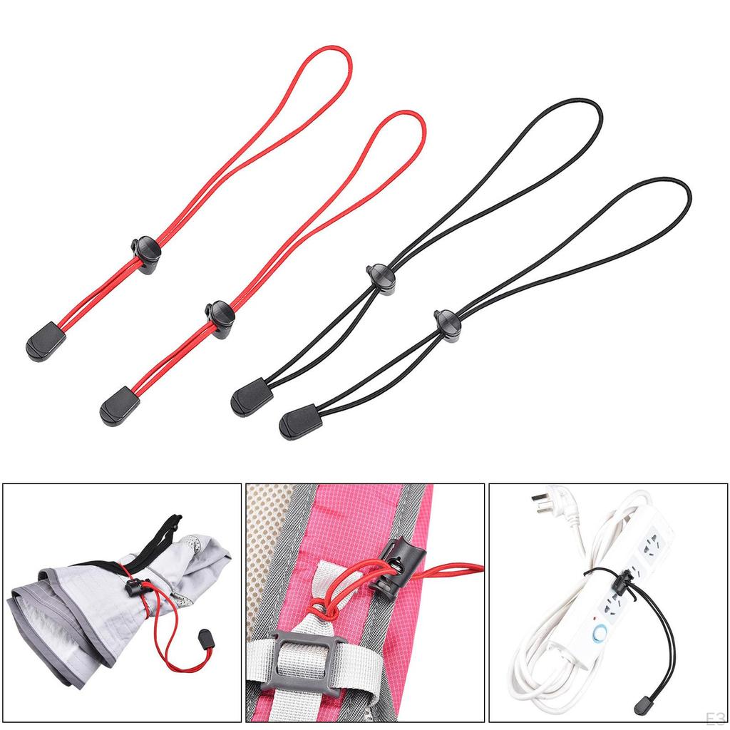 1 Paar Kordel mit verstellbarer Schnalle, Elastisches Seil für Rucksackhalterung Trekking Wanderstock
