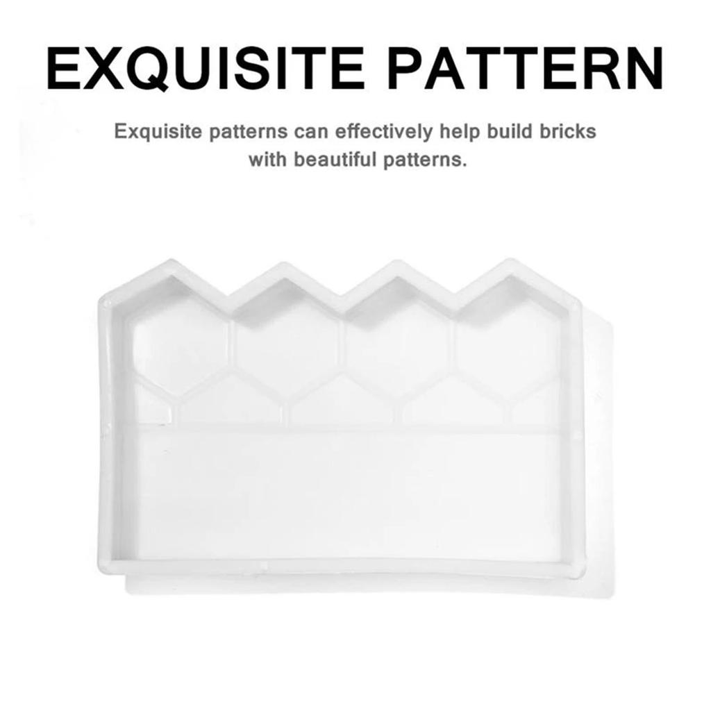 Concrete Mold Plaster Brick Pool Garden Fence DIY Paving Mould Decorative