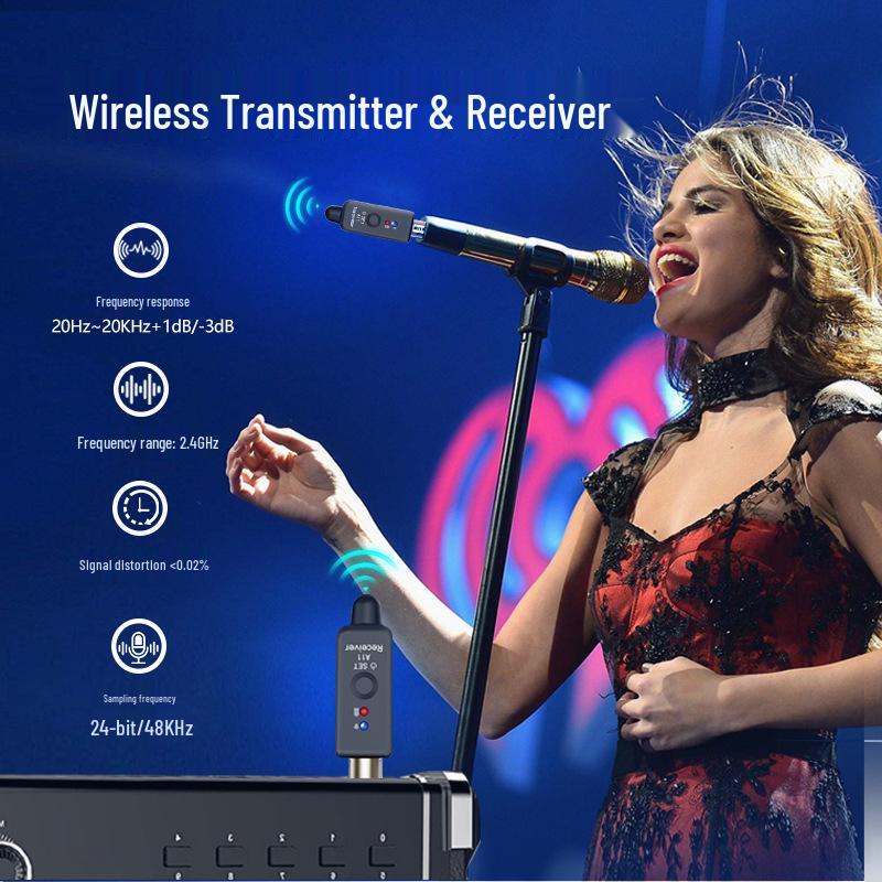 Universal Wired Microphone Converter & Transmitter for Musical Instruments