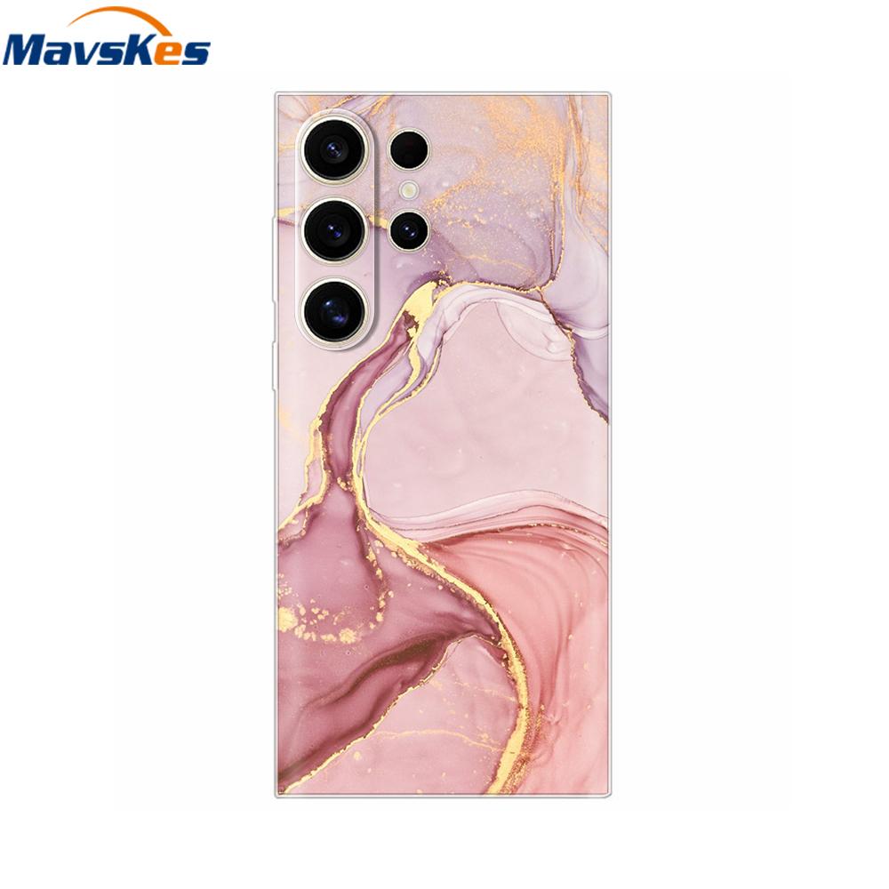 S24 Casing For Samsung Galaxy S24 Ultra Case Fashion Soft Clear TPU Phone Case Fundas For Samsung S24 FE S24Plus S24Ultra Cover