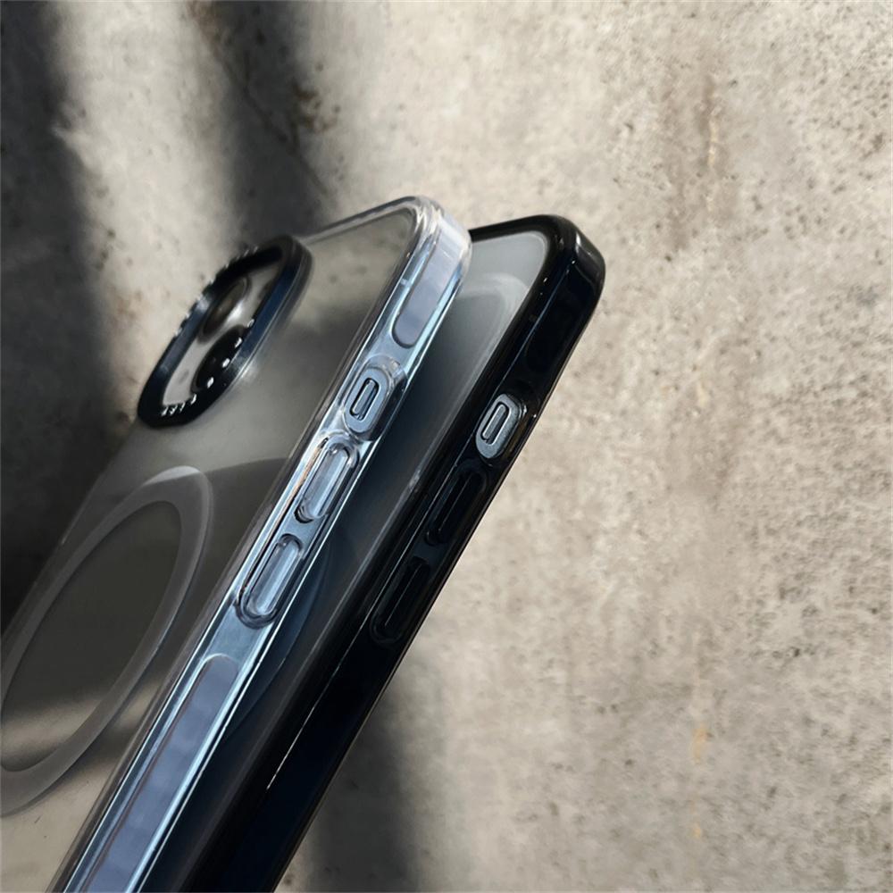 Acrylic Strong And Anti Drop Phone Case For iPhone 17 Air 16 15 14 13 12 Pro Max For Magsafe Magnetic Wireless Charging Cover
