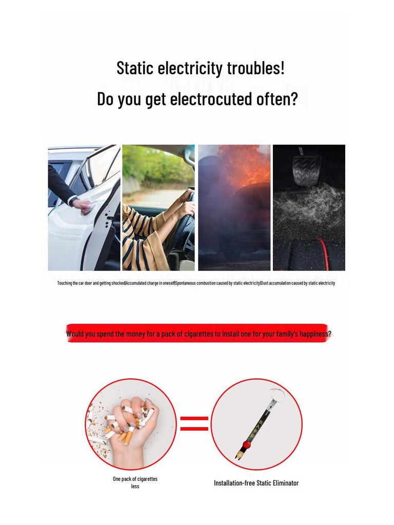 Car Static Electricity Removal Strip: Hanging Anti-static Exhaust Pipe Rope