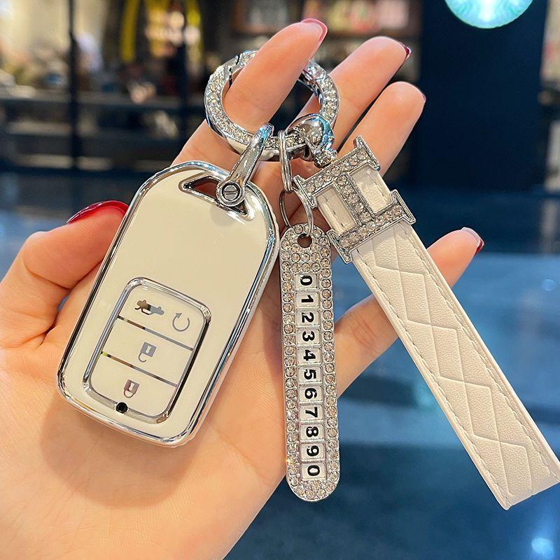 

Чехол для ключей Honda, чехол из ТПУ, защитный чехол для автомобильного дистанционного ключа, держатель для Honda Civic City Jazz Brio BRV Accord CRV Mobilio HRV Odyssey
