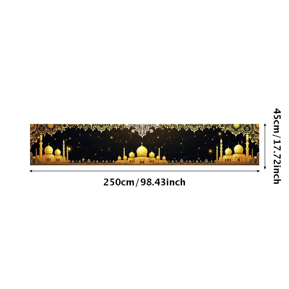 Ramadan Decoration 2025 EID Backdrop Curtains Wall Hanging Decor Indoor Outdoor Banner Ramadan Room Background