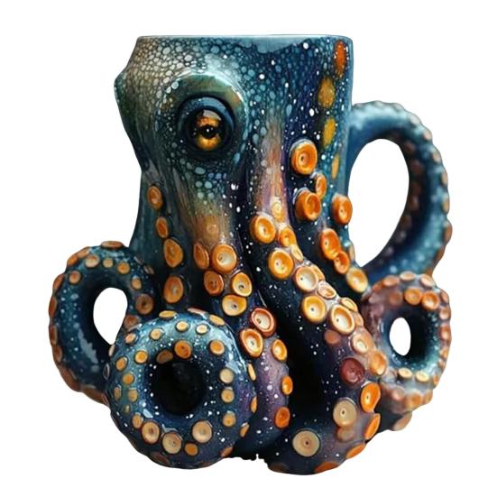 Cthulhu-Inspired Octopus Beer Mug Medieval Pirate Viking Tankard 3D Dragon Collector Cup for Bar Home Decor Unique