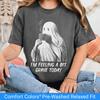 Funny Comfort Colors Ghost Coffee Shirt, Feeling a Bit Grave Pun Tshirt, Retro Hand Drawn Style Halloween Tee, Spooky Season Coffee Lovers T