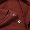 Men's Silk Wool Blend Knitted Polo Shirt