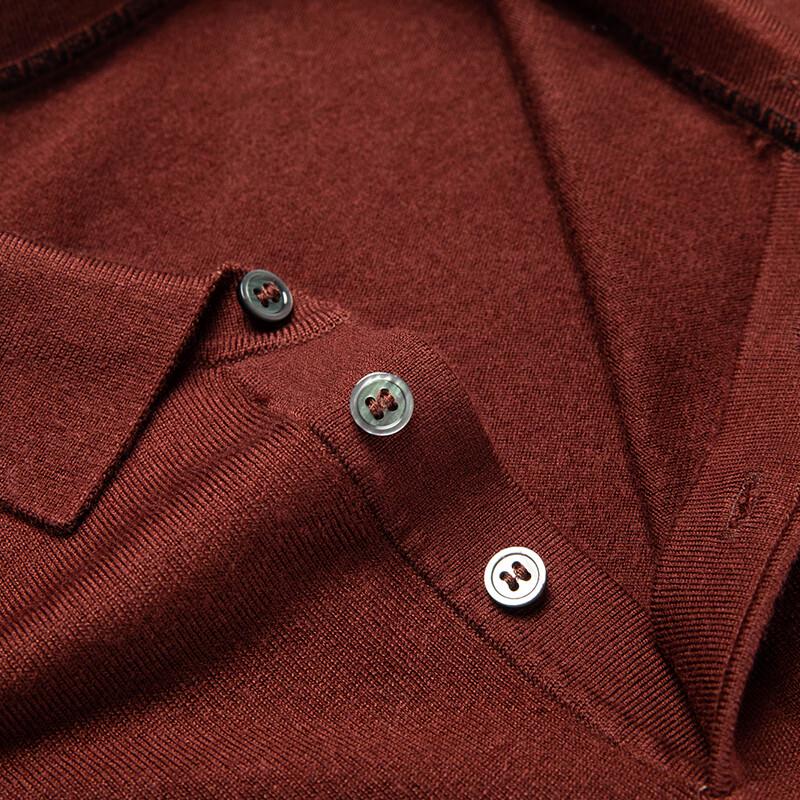Men's Silk Wool Blend Knitted Polo Shirt