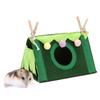 Atmungsaktives Versteckzelt für Kleintiere, Kaninchen, Hamster, Chinchilla, Grünes Zelt-Haus, Langlebig, Faltbar, Tragbar, Haustierzelt