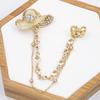 Clothes Accessories Tassel Pendant Brooch Personality Zircon Badge Pin  Clothes Decoration