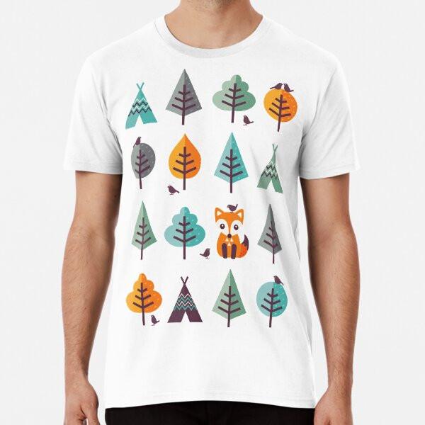 Fox In the Forest On Gray S To 5XL Made In the AU/USA T-Shirt