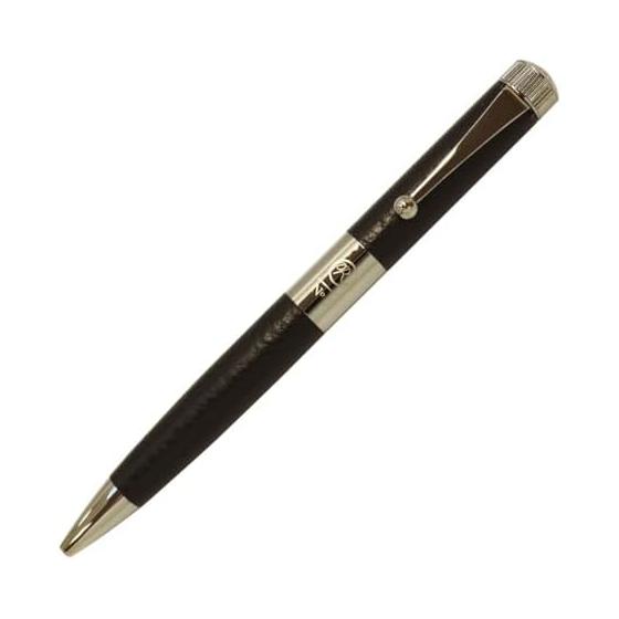 No. 3 Romeo Ballpoint Pen, Genuine Leather (Nero), Acrylic, Brass + Plating, Gel Ink, 0.7mm