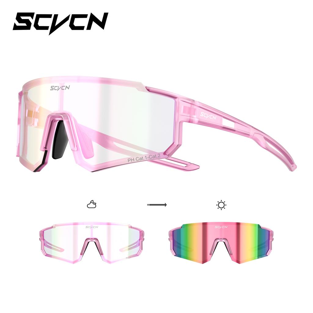 SCVCN Photochromic Hiking Eyewear Cycling Glasses Sunglasses for Men Cycling Road Mountain Bike Glasses Women Casual Windproof