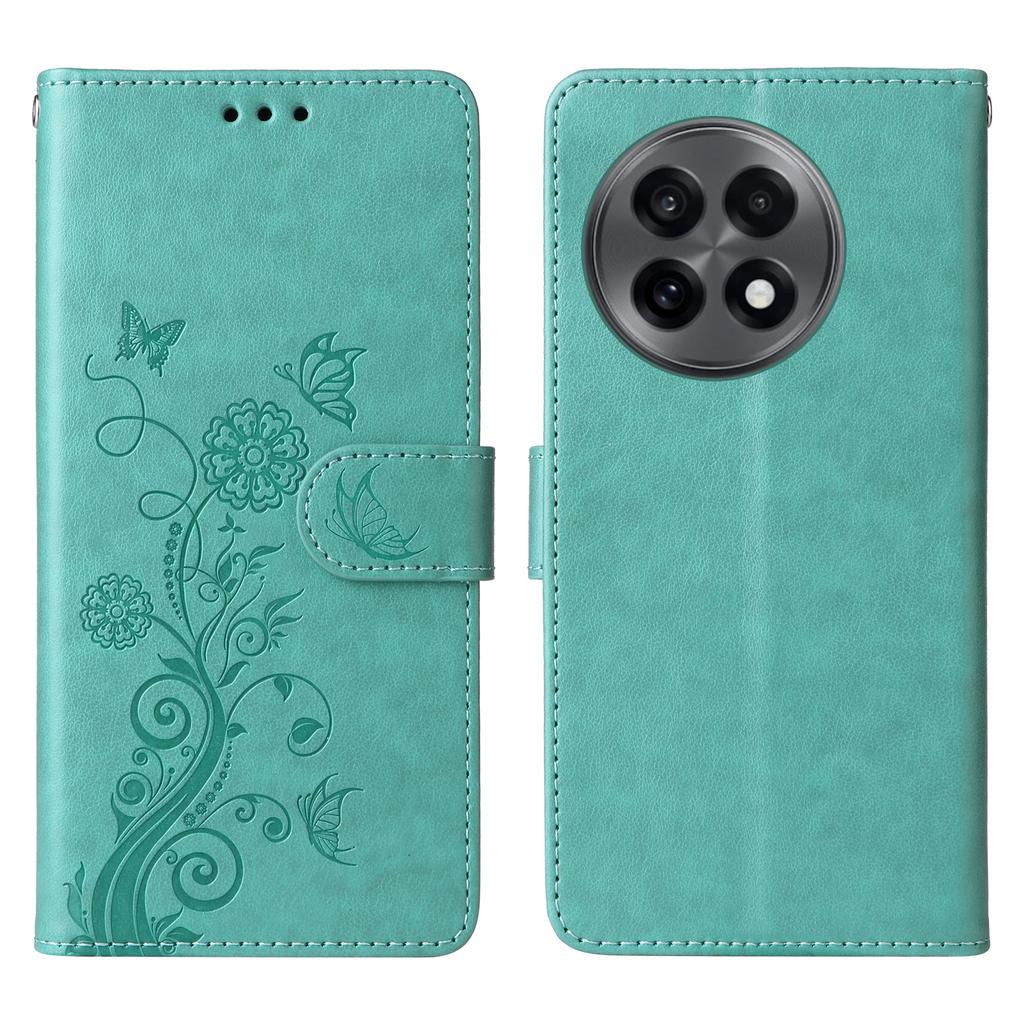 Leather Case For OnePlus 13R 5G/Ace 5 5G/Ace 5 Pro 5G Butterfly Floral Imprint Wallet Stand Cover
