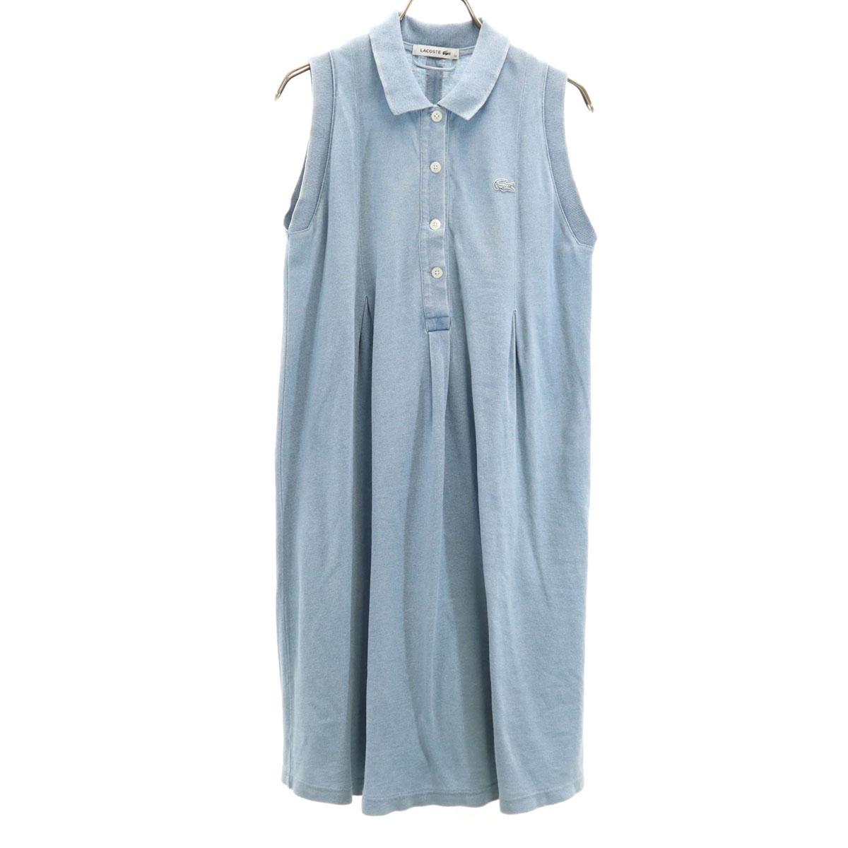 

LACOSTE No sleeve one piece 34 Blue Women Used