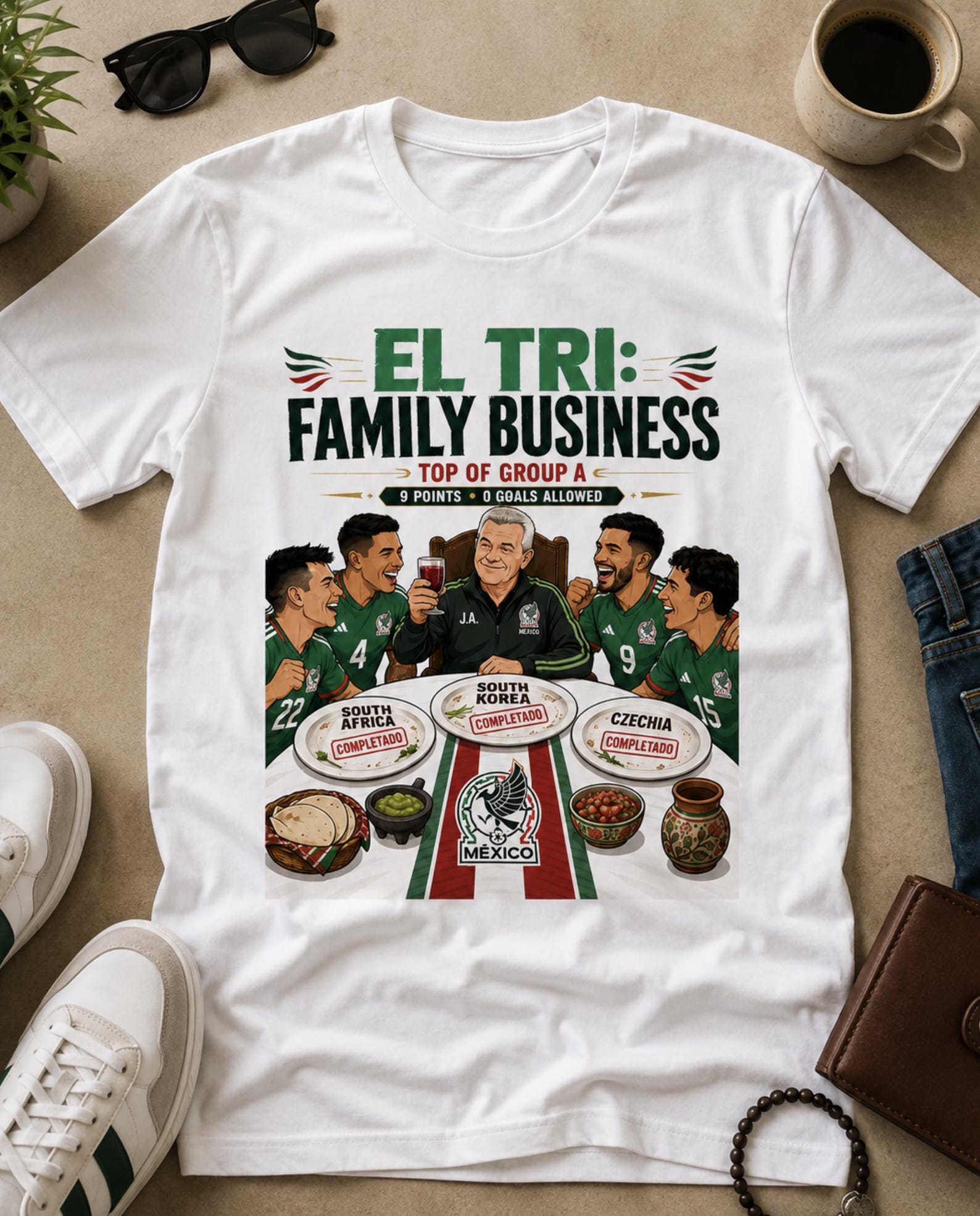 El Tri Family Business T-Shirt – Mexico Soccer Graphic Tee, Top of Group A Fan Shirt 4XL