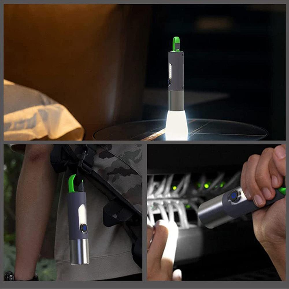 LED Rechargeable Tactical Laser Flashlight 4 Modes 1800mAh for Emergency Camping