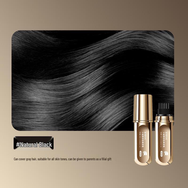 Duo Small Gold Tube Peptide Hair Dye Pen - 10 Refillable Touch-up Pens for Gray Coverage, Gentle & Non-Damaging