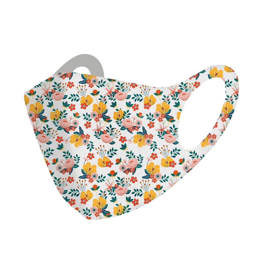 Polyester Fiber Washable Printed Face Mask Reusable Breathable Soft Fabric Cover Adjustable Fit for Daily Use and Outdoor Activities