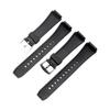 20mm Silicone Rubber Watch Strap with Convex Joint, Black, for Men and Women, Sport Watch Band, Bracelet, Accessories for Casio Edifice EF-552 (Black,