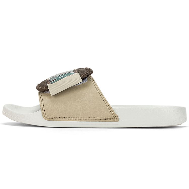 Kappa Retro Breathable Beach Velcro EVA Silent Non-Slip Slide Sandals Unisex Footwear White Brown K0DX5LT10F-6536