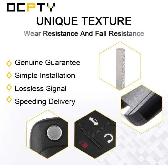 OCPTY 2X Unbearbeiteter schlüsselloser Zugang Fernbedienung Schlüsselanhänger Schale Ersatz für Spezifisch für GMC Terrain/für Buick/für Chevrolet Serie OHT01060512 5461A-01060512