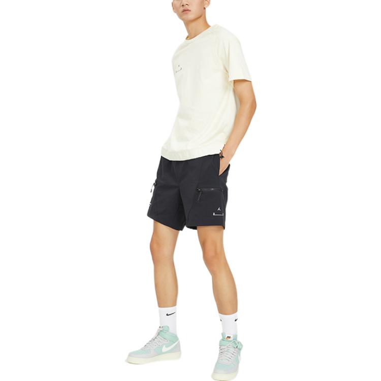 Jordan FW22 Logo Print Cotton Crew Neck T-Shirt Men Tops Off-White DQ8070-113