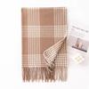 Scarf Winter Thickened New Style Plaid Women's Versatile Tassel Fashion Warm Scarf Comfortable Imitation Cashmere Scarf